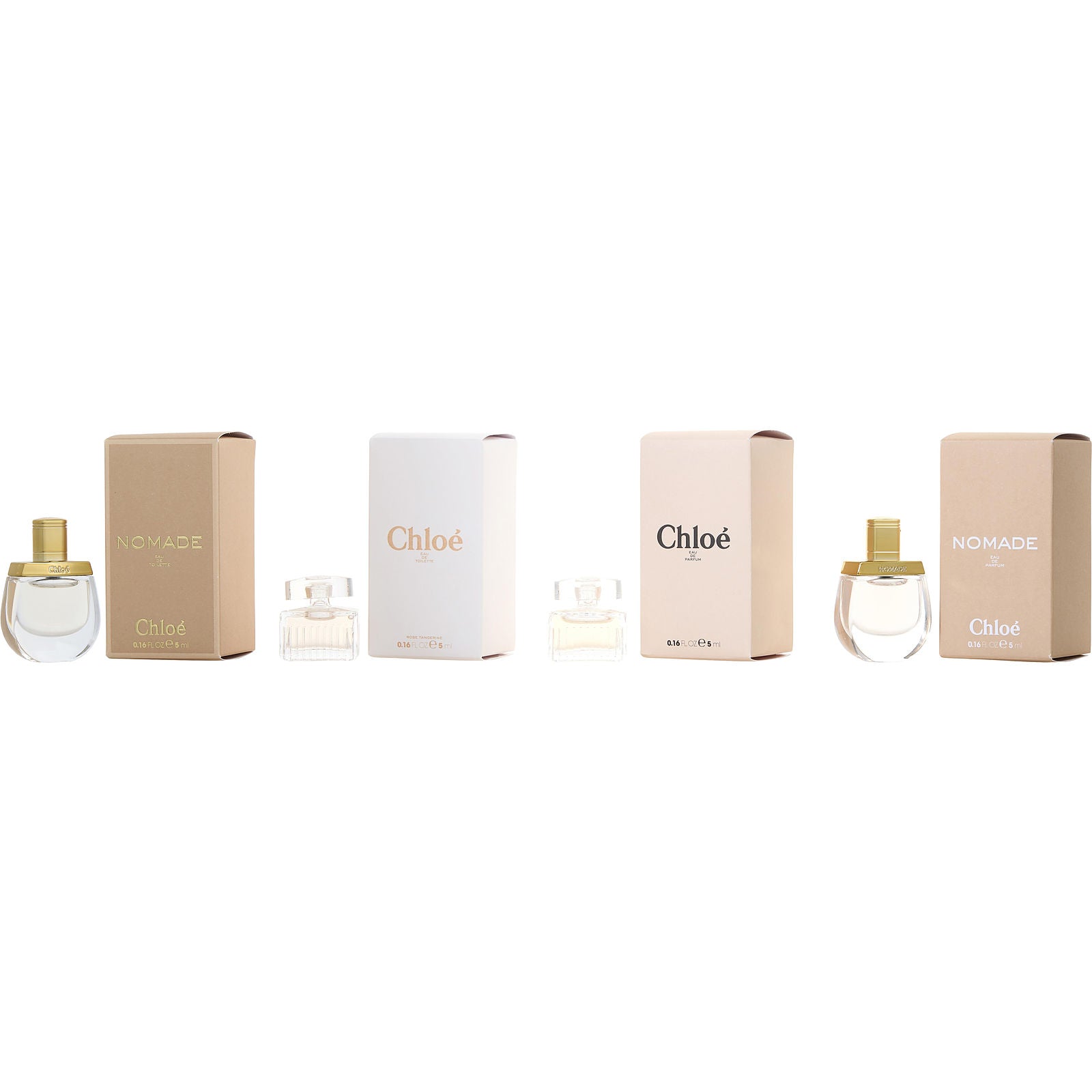 Chloe Mini Collection (W) / 4 Pc SP Nomade EDP 0.17 oz; SP Chloe EDT 0.17 oz; SP Chloe EDP 0.17 oz; SP Nomade EDT 0.17 oz