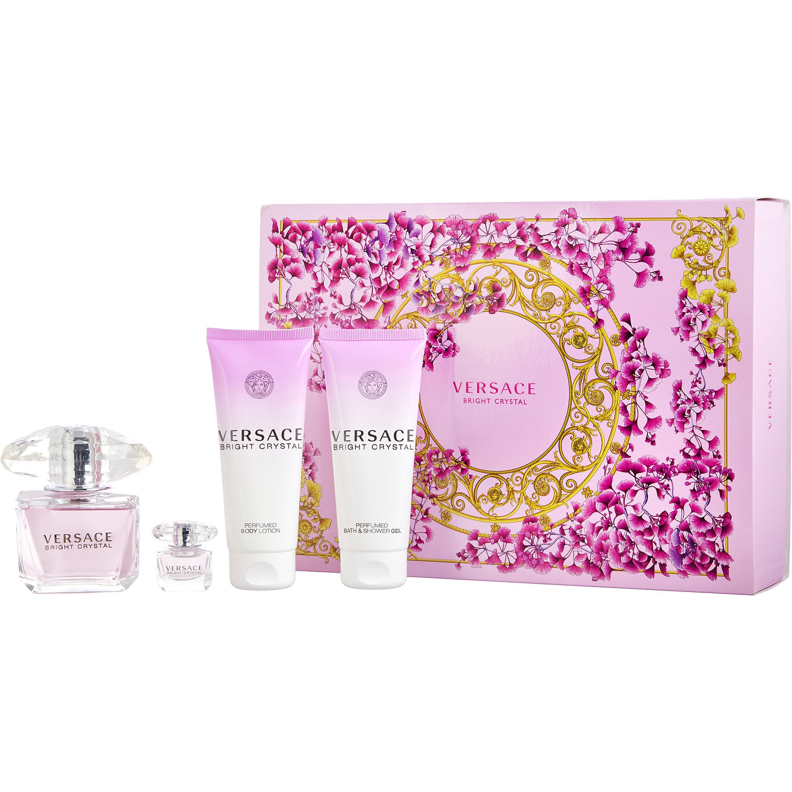 Versace Bright Crystal Eau de Toilette (W) / 3 Pc SP 1.7 oz; BL 6.7 oz; SG 6.7 oz