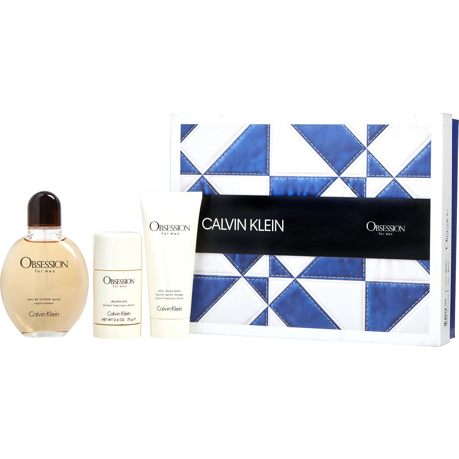 Calvin Klein Obsession Eau de Toilette (M) / 3 Pc SP 4 oz; ASB 3.4 oz; DEO 2.6 oz
