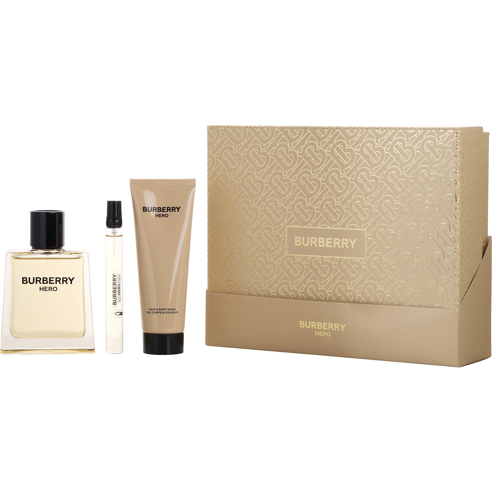 Burberry Hero Eau de Toilette (M) / 3 Pc SP 3.3 oz; SG 2.5 oz; SP 0.33 oz